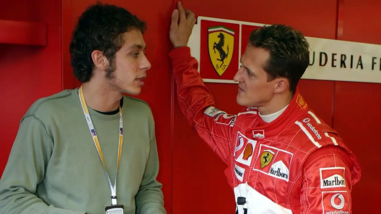 Valentino Rossi dan Michael Schumacher