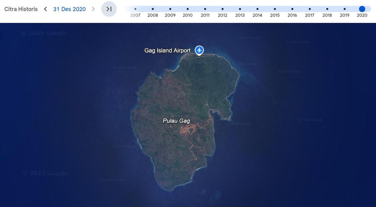 Penampakan transformasi Pulau Gag Raja Ampat yang jadi lokasi tambang nikel