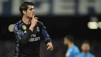 5. Alvaro Morata (Real Madrid) - Perkiraan klub tujuan Manchester United, AC Milan dan Chelsea. Harga sekitar 60 juta Euro. (AFP/Filippo Monteforte)