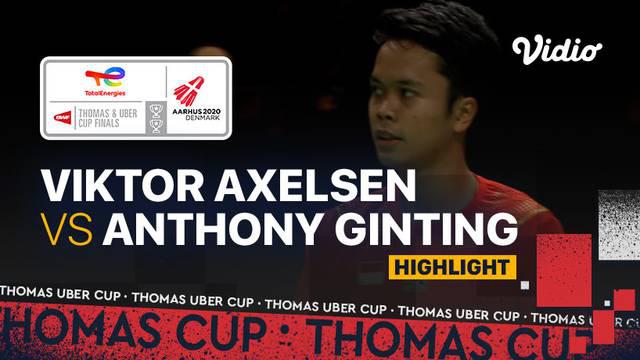 Berita video highlights pertandingan pertama Indonesia vs Denmark di semifinal Piala Thomas 2020, di mana Anthony Ginting menelan kekalahan, Sabtu (16/10/2021) malam hari WIB.