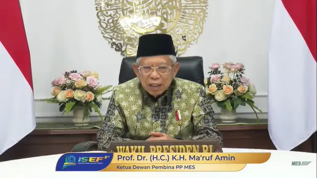 Wakil Presiden (Wapres) Ma’ruf Amin dalam pembukaan Silaturahmi Kerja Nasional (Silaknas) MES tahun 2021