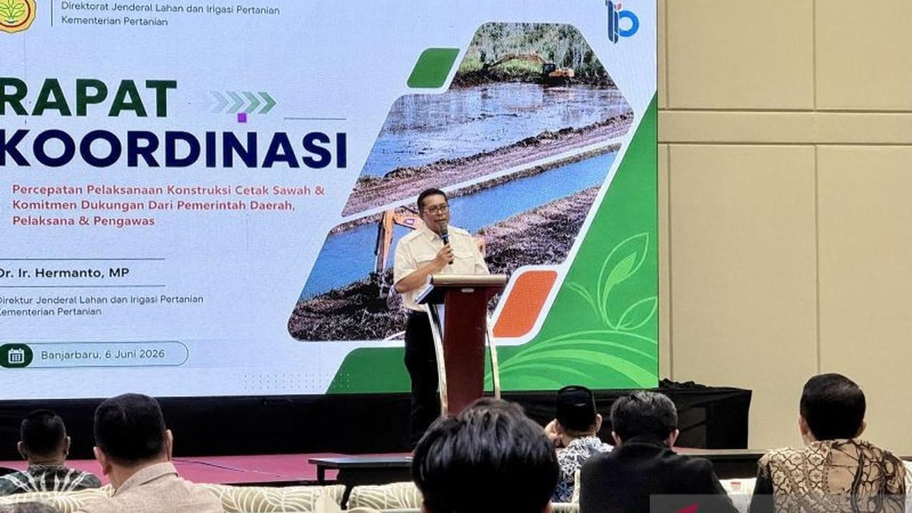 Kementan Perkuat Program Cetak Sawah di Kalimantan Dorong Percepatan Swasembada Pangan Nasional