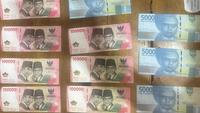 Barang bukti kasus uang palsu di Lampung Selatan. (Istimewa)
