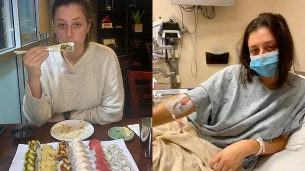 Wanita Makan Sushi All You Can Eat