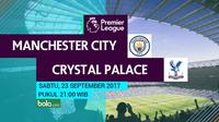 Premier League 2017 Manchester City Vs Crystal Palace (Bola.com/Adreanus Titus)