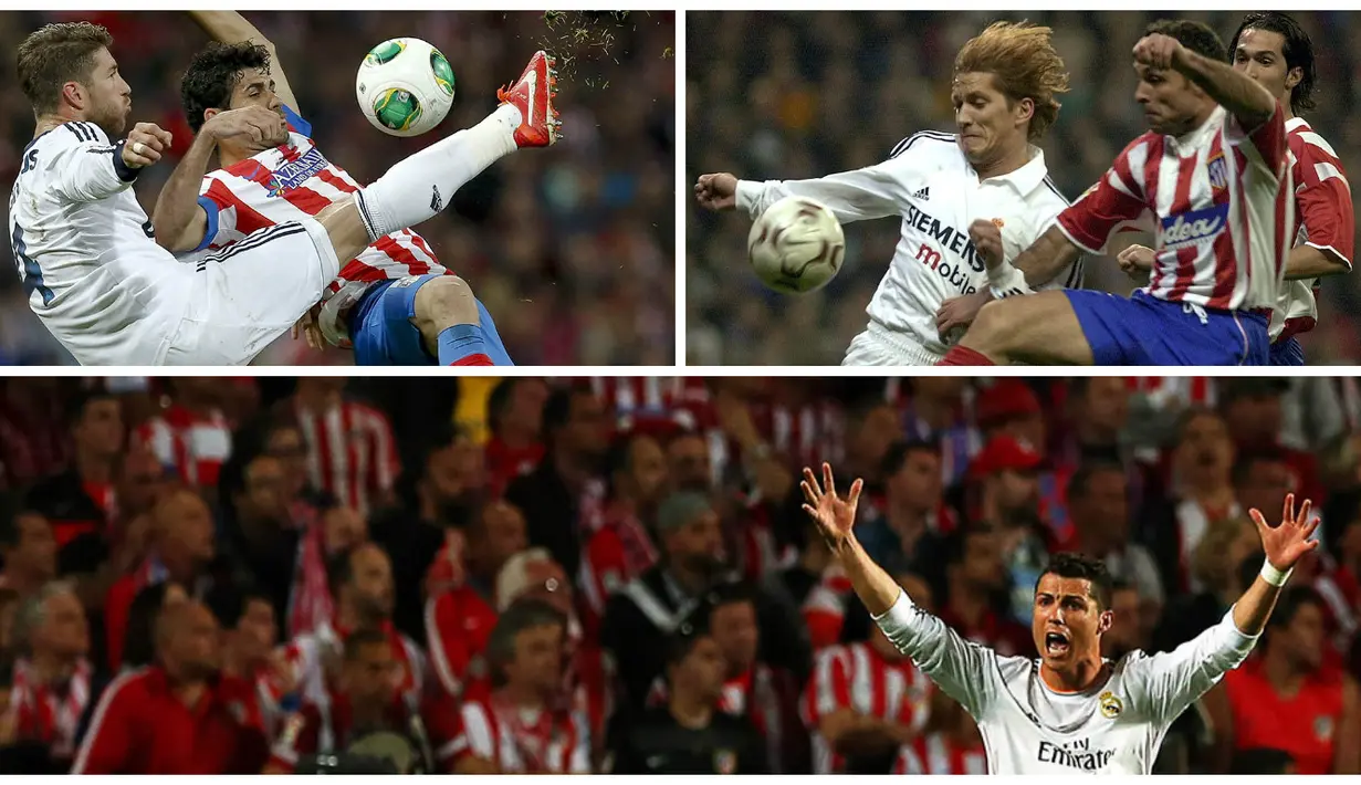 Berikut perjalanan kerasnya laga antara kedua rival sekota itu, Real Madrid dan Atletico Madrid. (EPA)