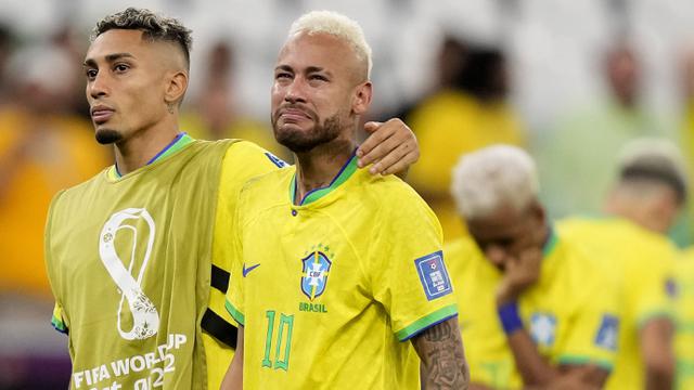 Foto: Tangis Neymar Pecah saat Brasil Dipulangkan Kroasia dari Piala Dunia 2022