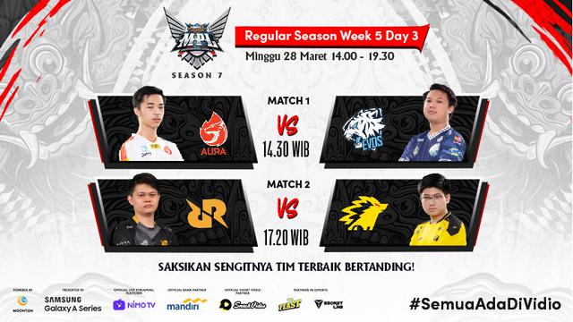 Jadwal Mpl Id Season 7 Minggu 28 Maret 2021 Di Vidio Rrq Vs Onic Esports Evos Dapat Lawan Mudah E Sports Bola 