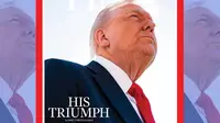 Wajah Donald Trump dalam edisi Majalan Time terbaru (Dok. Majalah Time).