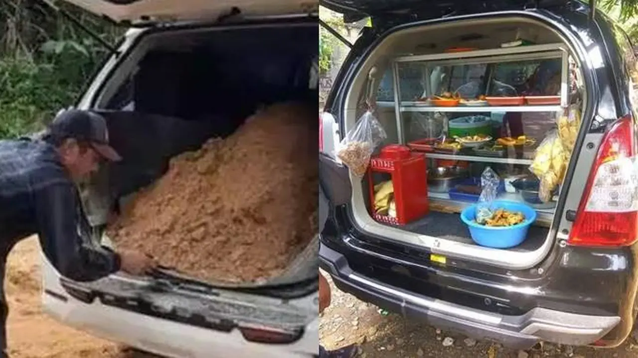 10 Potret Nyeleneh Isi Bagasi Mobil Ini Bikin Geleng Kepala