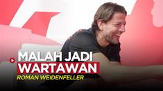 Berita video momen legenda Timnas Jerman dan Borussia Dortmund, Roman Weidenfeller, bercanda menjadi wartawan ketika akan diwawancarai Bola.com, Sabtu (11/2/2023).