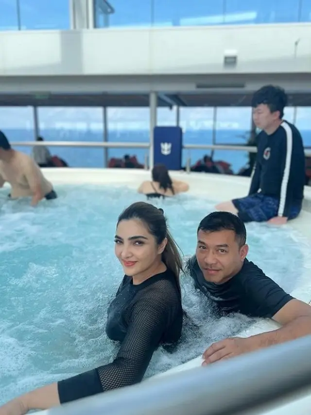 Ashanty dan keluarga naik cruise mewah (Instagram/ashanty_ash)