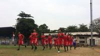 Tim Pelajar U-16 Kemenpora melakukan pemusatan latihan di Stadion Bea Cukai Rawamangun, Jakarta, Selasa (7/8/2018), sebagai persiapan untuk Piala Gothia 2018 yang akan digelar di Qingdao, China, 12-18 Agustus 2018. (Istimewa)