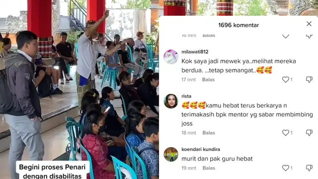 Tidak Bisa Mendengar Iringan Gambelan, Momen Pelatih Memandu Penari Disabilitas Ini Bikin Haru