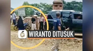 Persiapan tersangka pelaku penusukan Menkopolhukam Wiranto tertangkap kamera. Ia menunggu Wiranto tepat di belakang mobil sebelum melakukan aksinya.