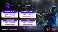 Live Streaming Pertandingan WTA Nottingham Open 2021 Pekan Ini di Vidio. (Sumber : dok. vidio.com)