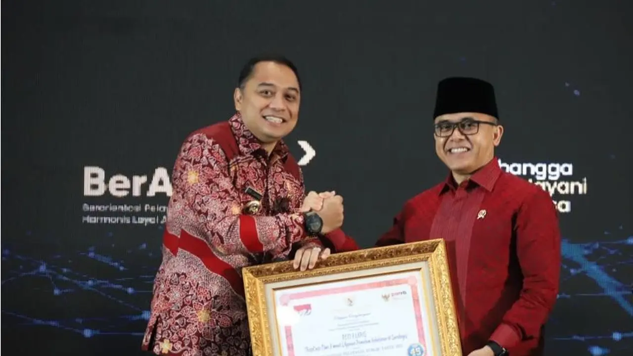 Pemkot Surabaya menjadi pemerintah kota satu-satunya di Indonesia yang berhasil meraih peringkat A (Sangat Baik) untuk penilaian Indeks Reformasi Birokrasi. (Istimewa)