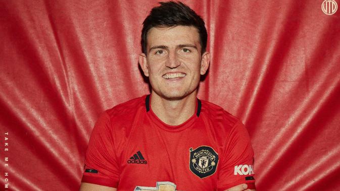 Bek anyar Manchester United (MU) Harry Maguire. (twitter.com/ManUtd)