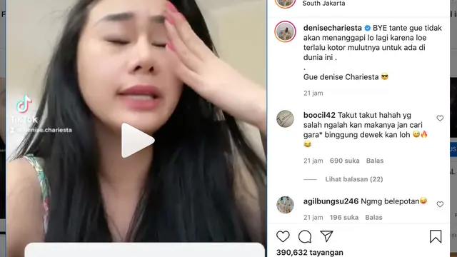 Unggahan Denise Chariesta. (Foto: Instagram @denisechariesta)