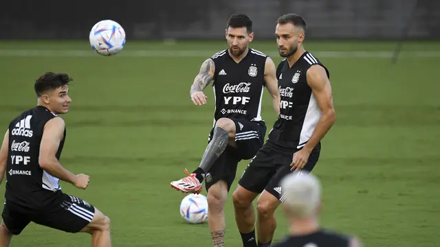 Foto: Lionel Messi Siap Diturunkan Melawan Honduras, Yuk Intip Aksinya saat Sesi Latihan Terakhir Bersama Timnas Argentina
