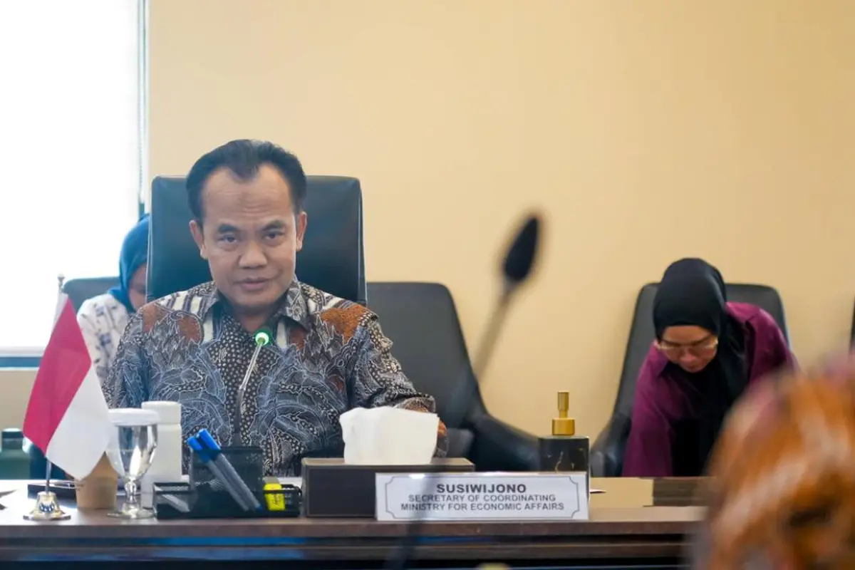 Sekretaris Kementerian Koordinator Bidang Perekonomian Susiwijono Moegiarso dalam pertemuan dengan Kedutaan Besar Korea Selatan, Kamis, 26 September 2024. (Foto:Kemenko Bidang Perekonomian)