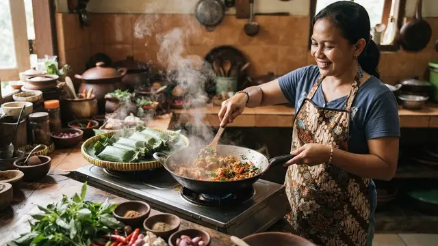 Resep Pepes Oncom Kemangi Pedas yang Harum/AI Generated