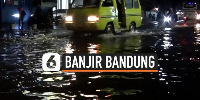 VIDEO: Hujan 1 Jam Kota Bandung Tergenang Banjir