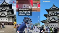Unik, 1.800 Warga Jepang Gotong Royong Tarik Kastel 360 Ton