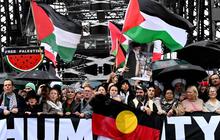VIDEO 'Hujan Tak Menghentikan Kami', 100 Ribu Orang Turun ke Jalan Padati Jembatan Sydney untuk Dukung Palestina
