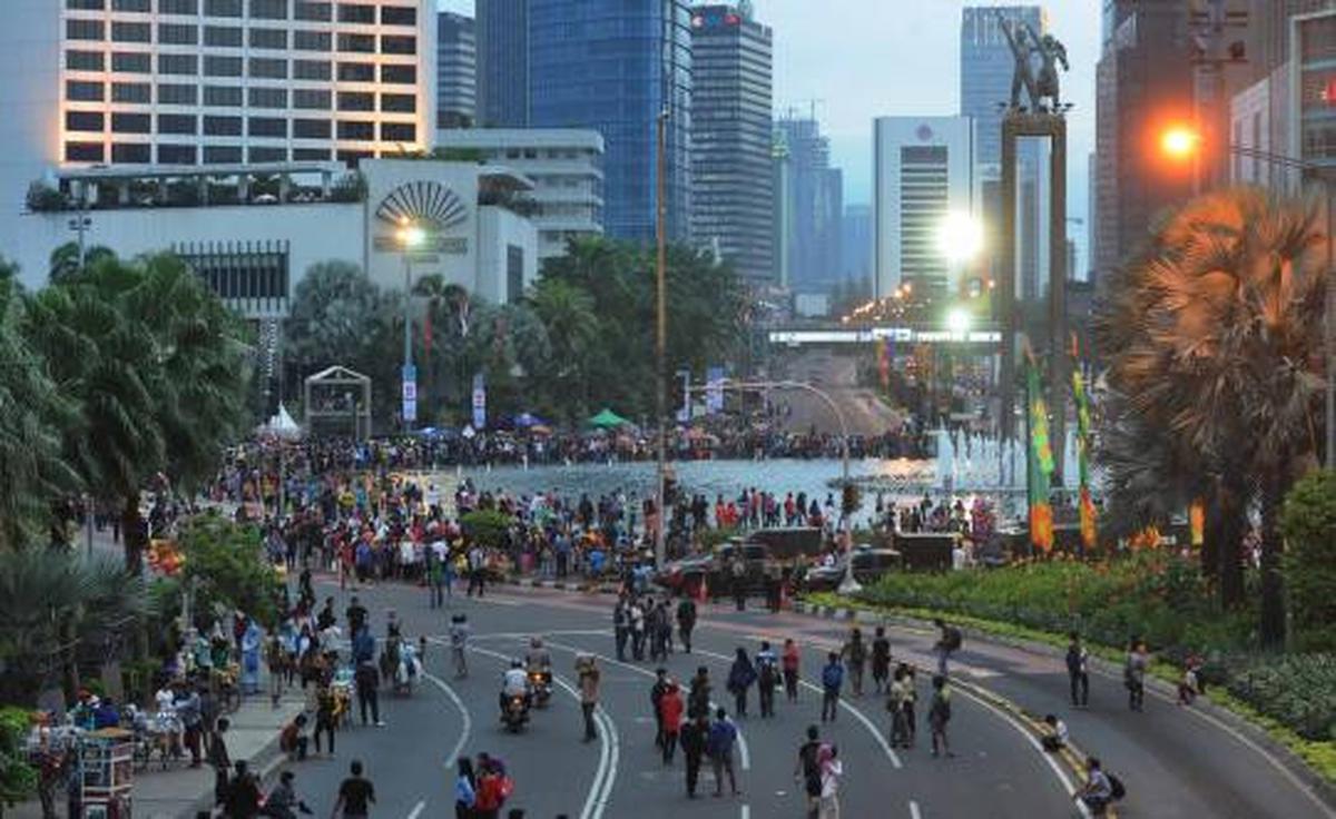 Jelang car free night di Jalan Thamrin-Sudirman 