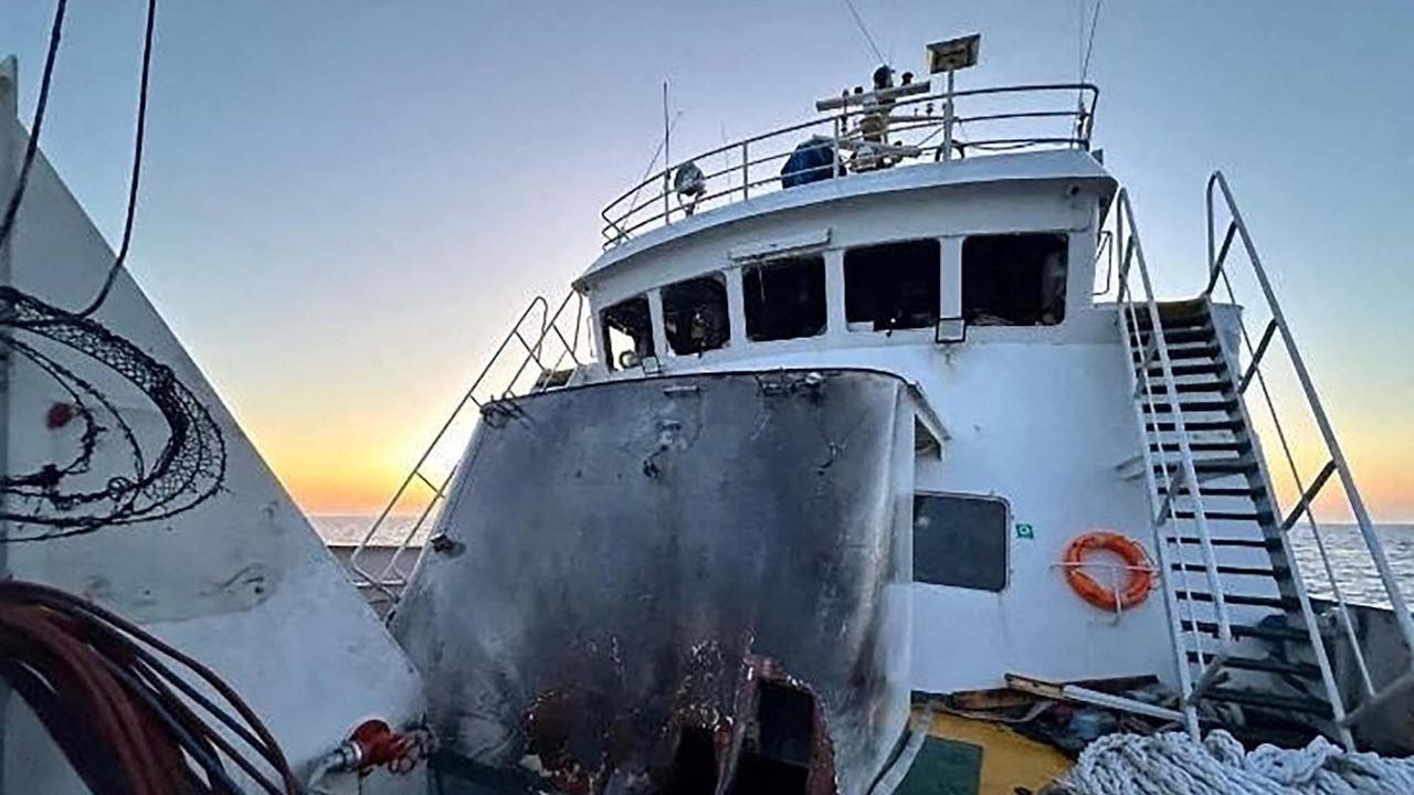 FOTO: Penampakan Kapal Bantuan Kemanusian Gaza yang Diserang Drone di Perairan  Internasional Malta