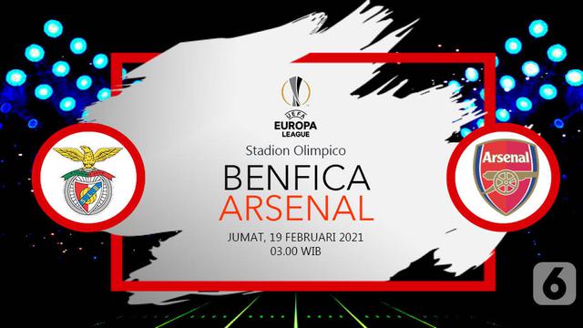 Dapatkan Link Live Streaming Liga Europa Benfica Vs Arsenal Live Di Sctv Dan Vidio Bola Liputan6 Com