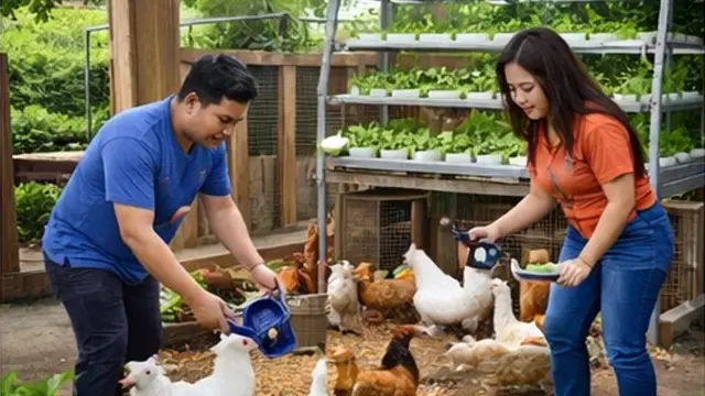 kebun ayam dan sayur hidroponik