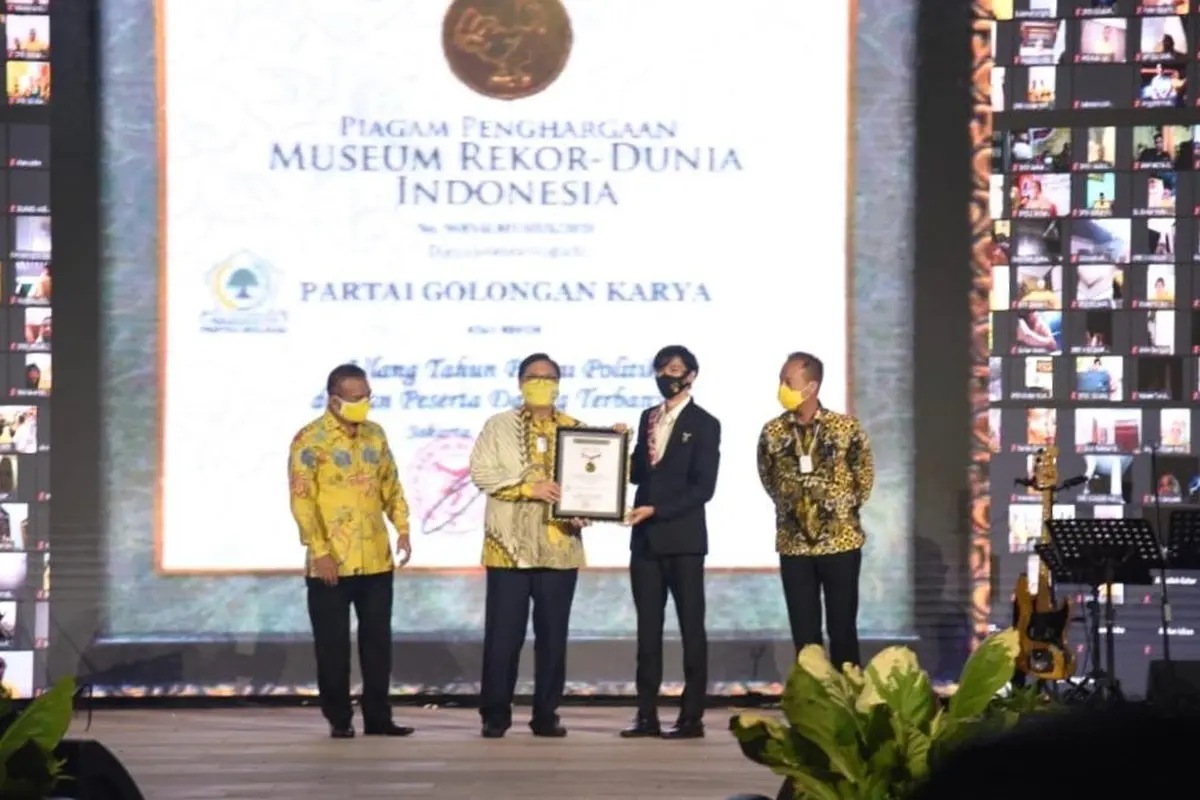 Penyelenggaraan HUT Partai Golkar ke-56 yang Dilakukan Sabtu 24 Oktober 2020 malam, Memecahkan Rekor Muri.