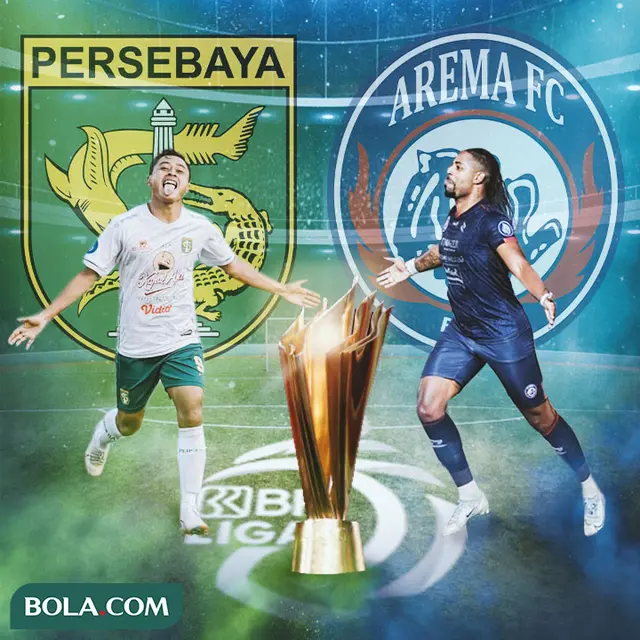 Ilustrasi - Persebaya Surabaya dan Arema FC yang Punya Kans Juara Liga 1 Musim Ini