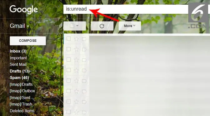 Tampilkan Unread email. (Liputan6.com/ Yuslianson)