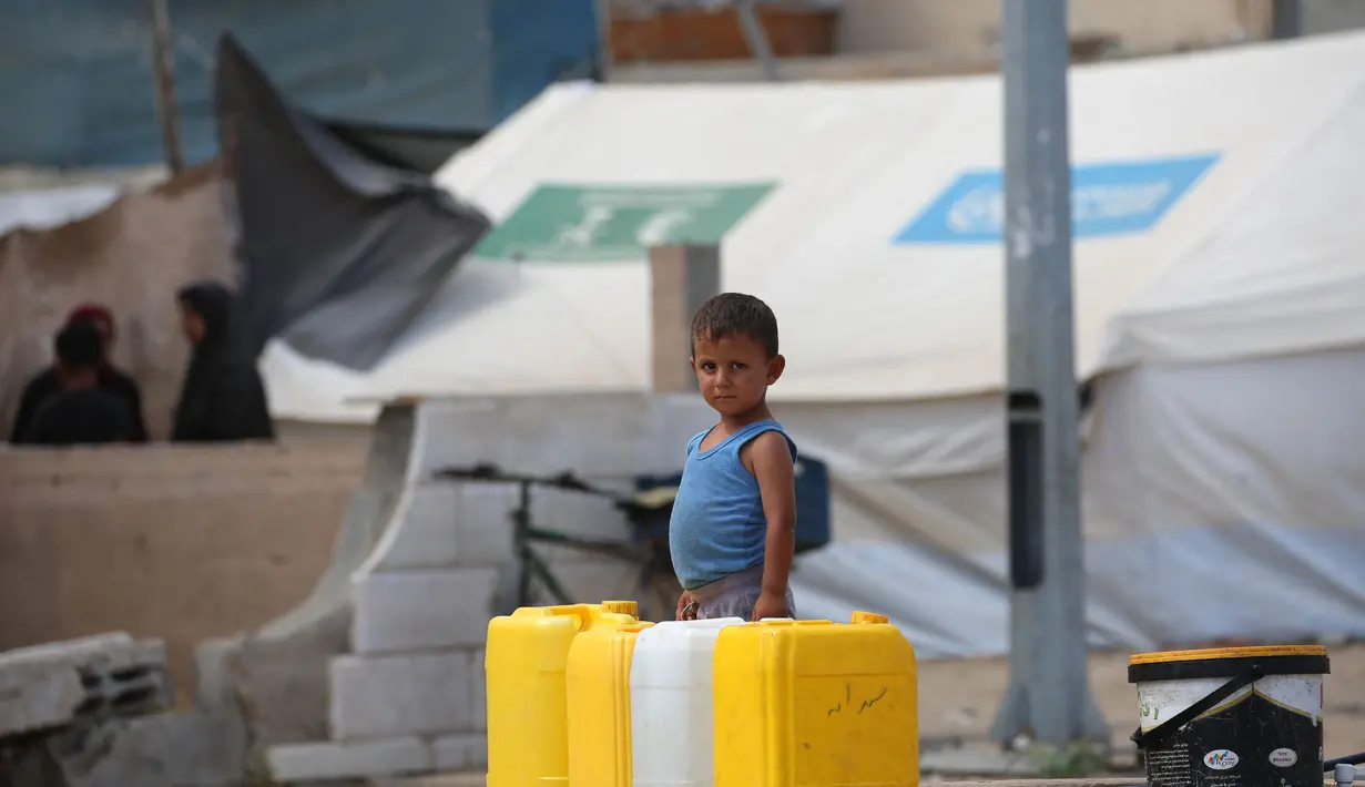 Sementara menurut UNICEF, ada lebih dari 16.700 anak-anak dirawat karena kekurangan gizi di Gaza selama lima bulan pertama tahun 2025 dengan rata-rata 112 anak per hari. (Eyad BABA/AFP)