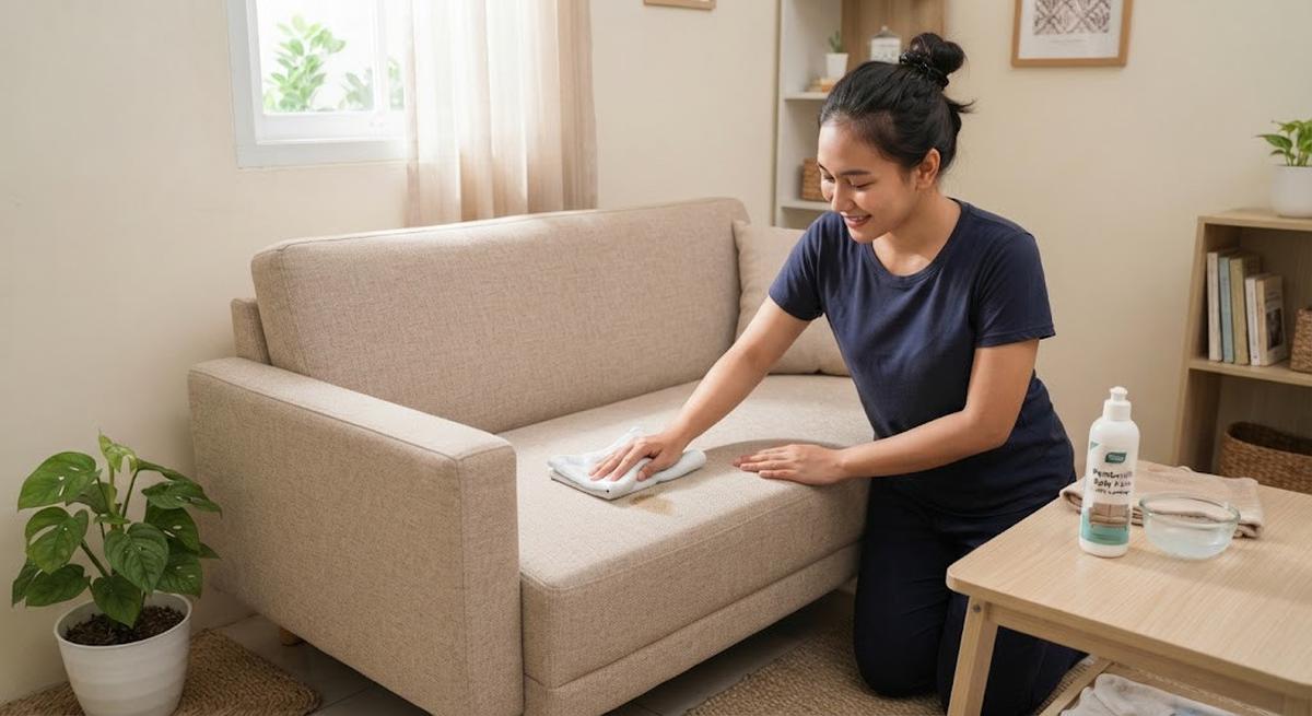 Cara Membersihkan Sofa Kain tanpa Membuatnya Lembap Terlalu Lama, Perhatikan Pengeringan