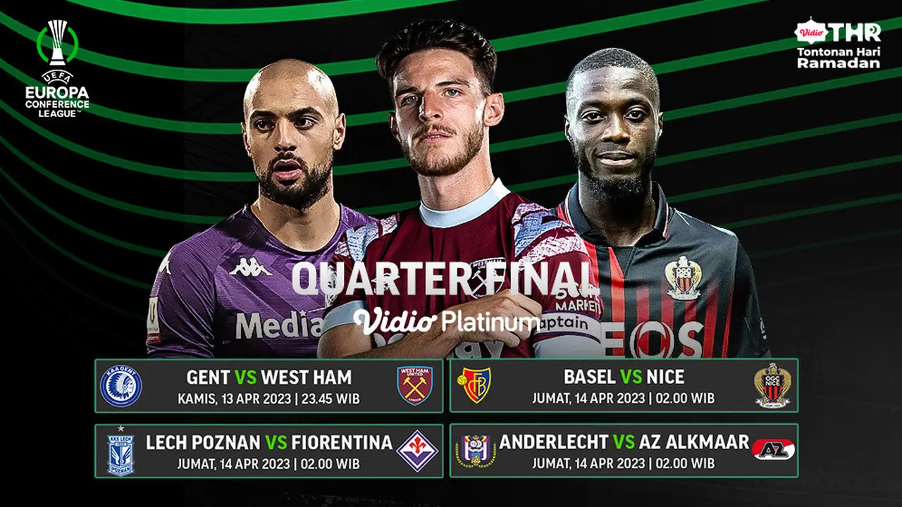 Jadwal Live Streaming UEFA Conference League Babak 8 Besar di Vidio