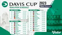 Jadwal Lengkap dan Siaran Langsung Davis Cup 2023 Kualifkkasi 3-5 Februari di Vidio