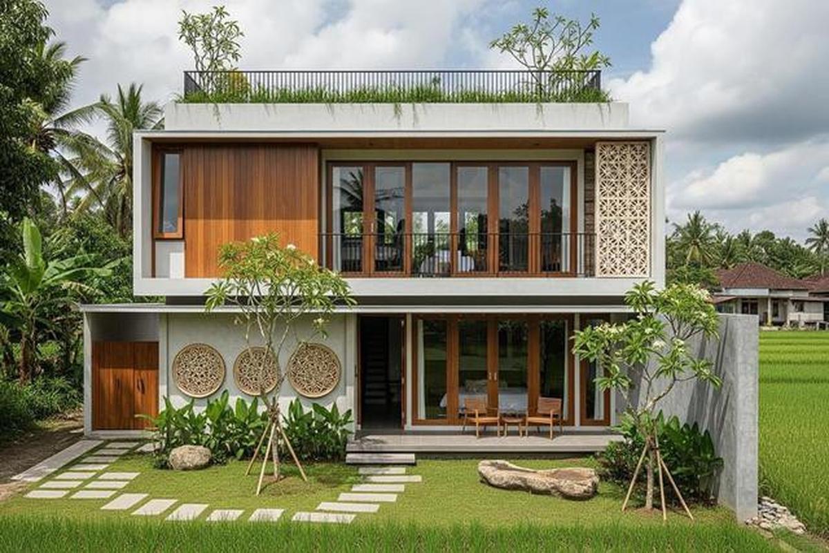 10 Inspirasi Rumah Kampung dengan Sentuhan Modern, Asri, Berkelas, dan Kekinian