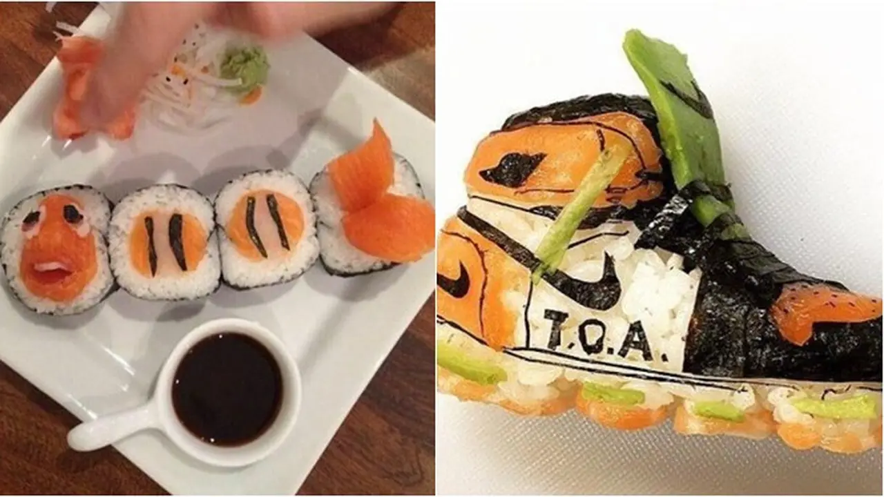 8 Potret Bentuk Sushi Ini Unik Banget, Bikin Sayang Dimakan