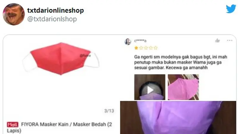 zonk saat beli masker