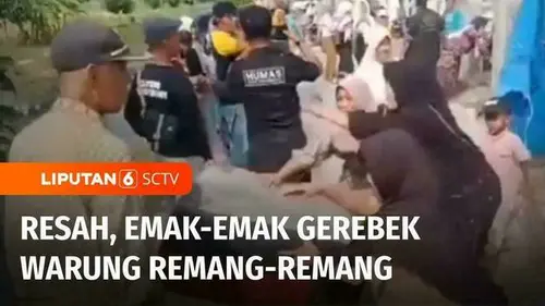 VIDEO: Resah, Emak-Emak Gerebek Warung Remang-Remang Disinyalir Tempat Lokalisasi di Karawang
