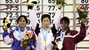 Selain tiga medali Olimpiade itu, Lisa Rumbewas juga berhasil mengharumkan nama Indonesia di dunia angkat besi. Sebut saja medali perak nomor 53kg di Kejuaraan Dunia Angkat Besi 2006 di Santo Domingo, medali perunggu Asian Games 2002 di Busan pada kelas 48kg, dan tiga medali di SEA Games (2003, 2005, dan 2009). (AFP/Prakash Singh)
