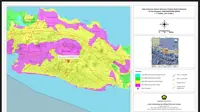 Peta rawan gempa di wilayah Jawa Barat. (Liputan6.com/ Dok Badan Geologi)