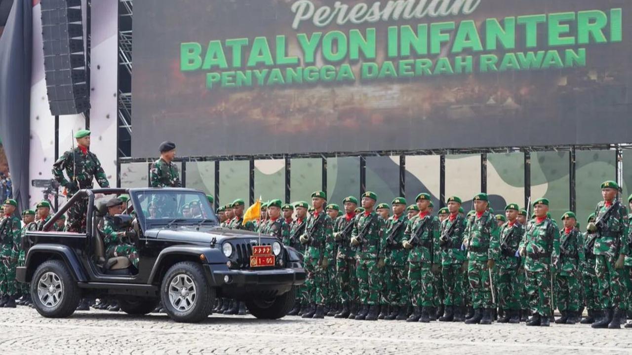 Melihat Prajurit Tangguh Batalyon Penyangga Daerah Rawan yang Baru Diresmikan