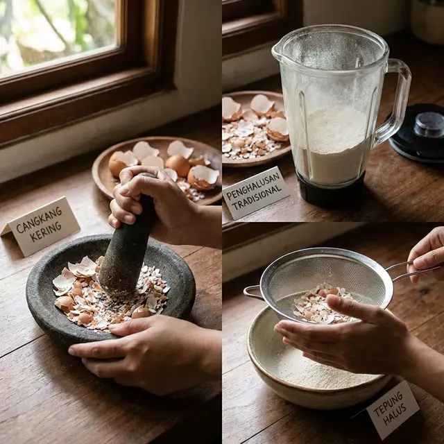 Penghalusan Cangkang Telur