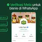 WhatsApp Bisnis Verifikasi Meta Resmi Hadir di Indonesia. (Doc: WhatsApp)