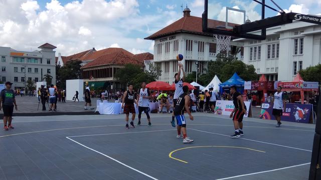 Pertandingan Basket 3x3 di acara Asian Games Festival